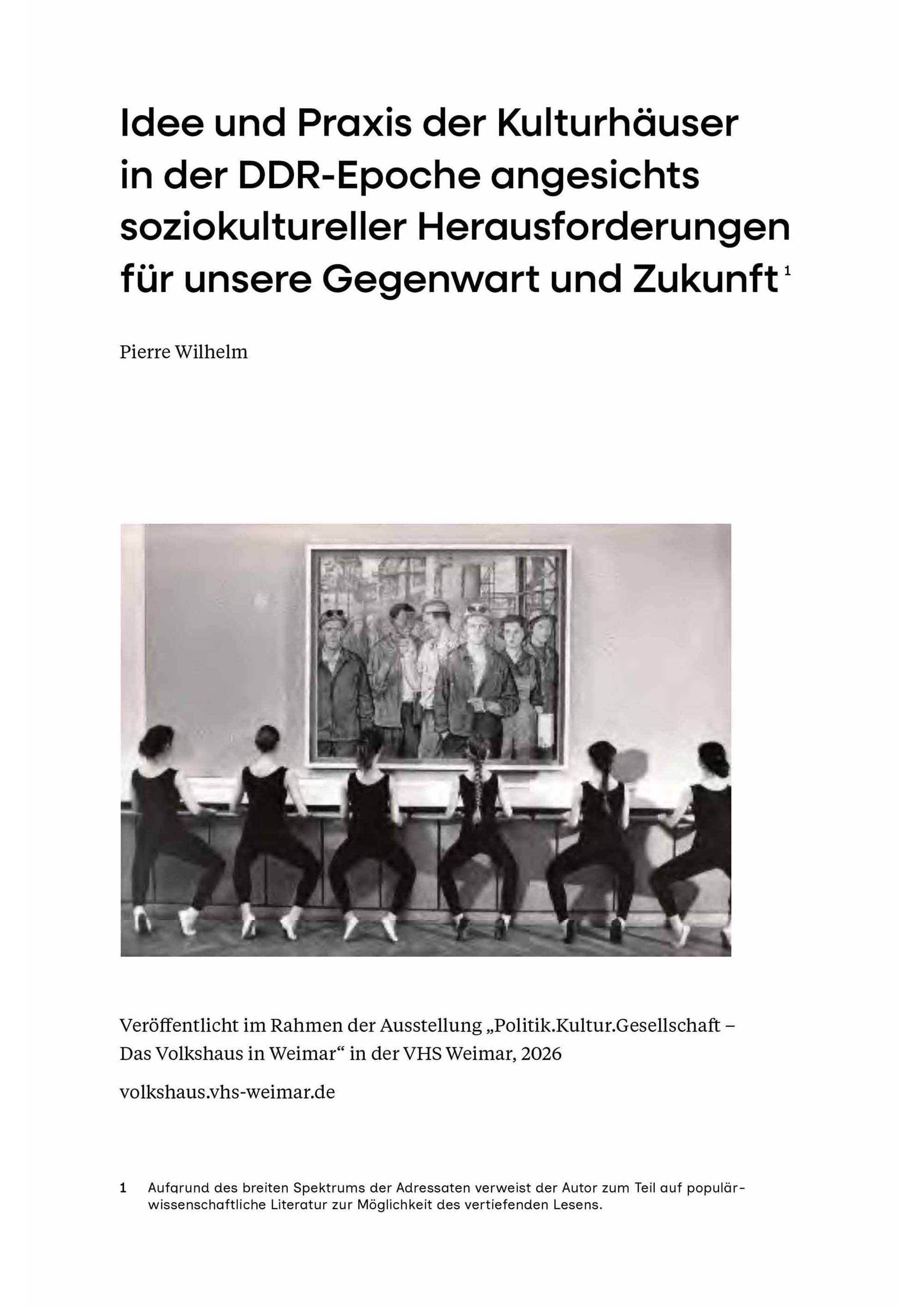 Deckblatt des Artikels mit Titel und Bild